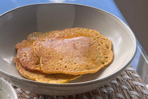Besan (Chickpea) Pancakes + Cucumber Mint Raita