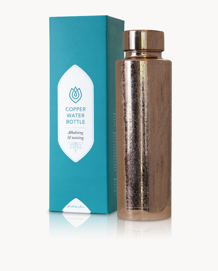 Copper Water Bottle - Patterned