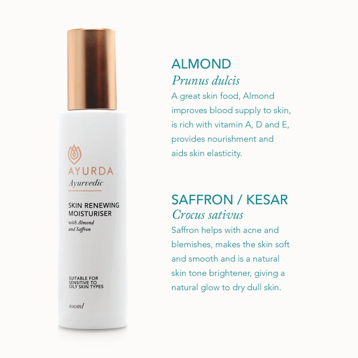 Skin Renewing Moisturiser with Almond and Saffron