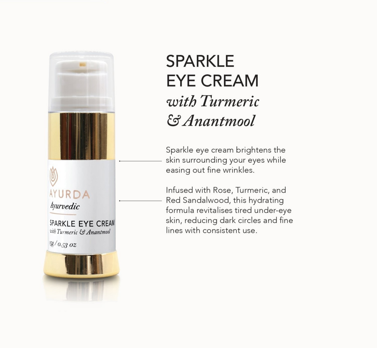 Sparkle Eye Cream with Turmeric and Anantmool