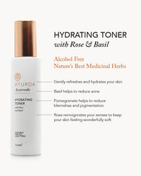 Hydrating Toner with Rose and Basil