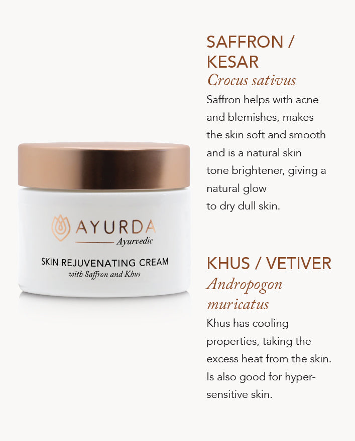 Skin Rejuvenating Cream with Saffron and Khus